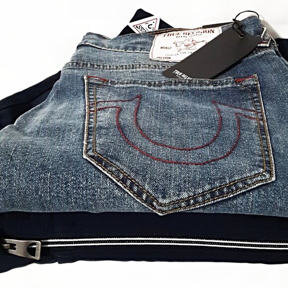 Waterproof Guess Jacket, XL, & True Religion Jeans, W34 Bundle